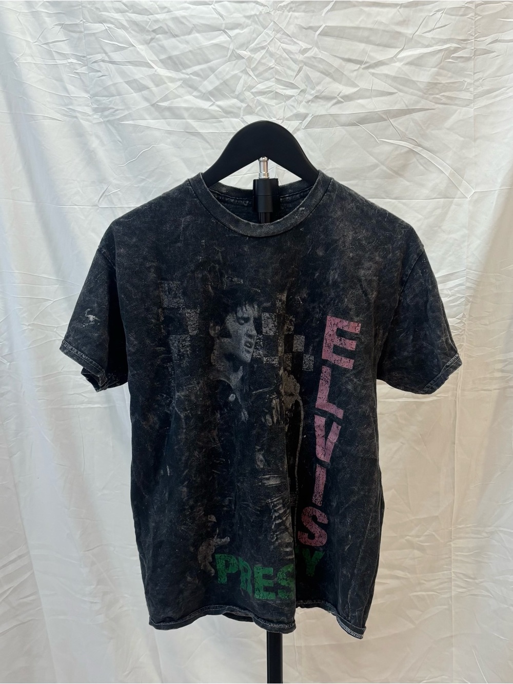 Elvis Presley Graphic T-Shirt Acid Wash Size Small
